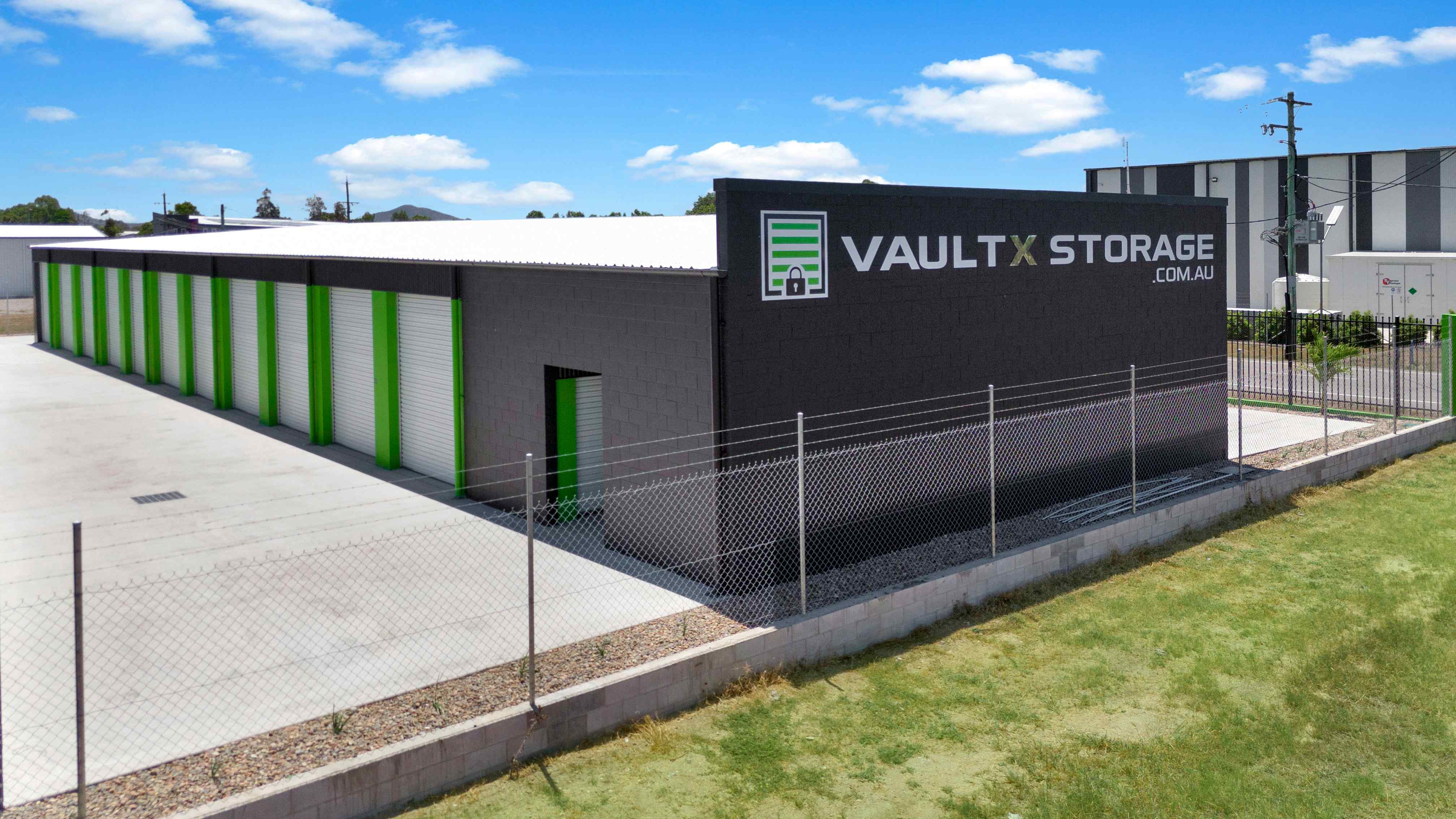 VaultX Storage is a purpose-built, high-security self-storage facility in Bowen, QLD. Built by Lowcock Builders.